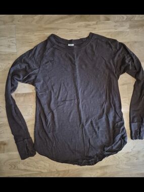 We The Free Womens Long Sleeve Crewneck Shirt - Brown